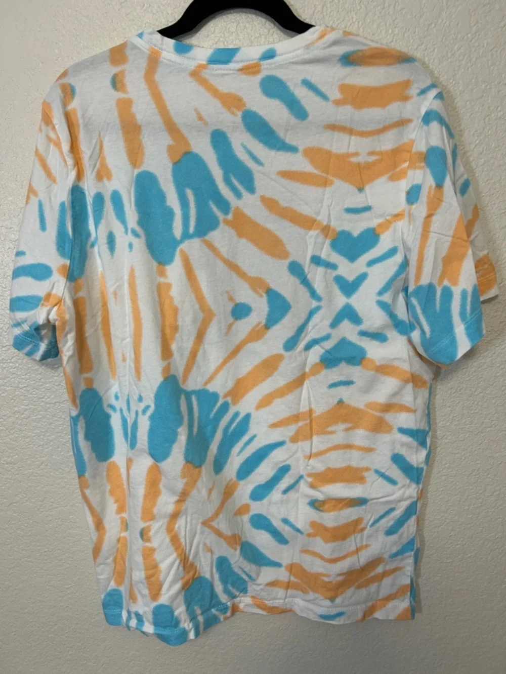 Nike Pink Graphic Tie-Dye Tee with Blue and Orange Accents - Picture 4 of 6